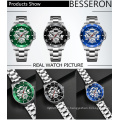 Besseron watch sport 5ATM resistant luxucy men watch with fashion metal band